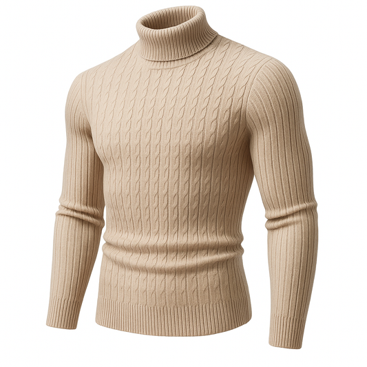 Men’s Wool Turtleneck – Casual Knitwear, Lightweight & Warm