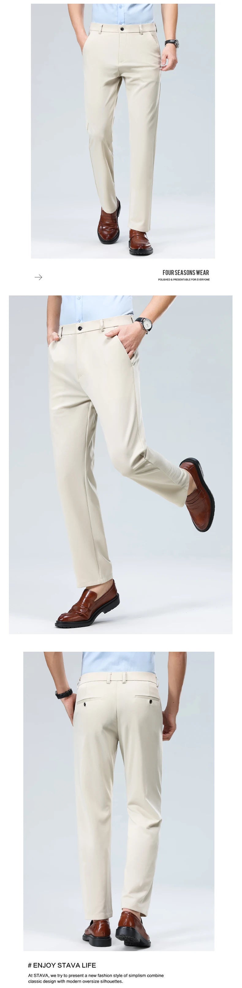 Men’s Summer Slim Pants – Lightweight Stretch Comfort