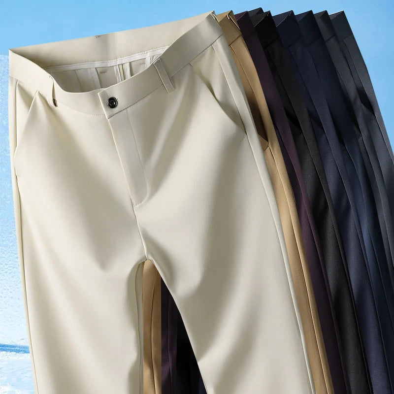 Men’s Summer Slim Pants – Lightweight Stretch Comfort