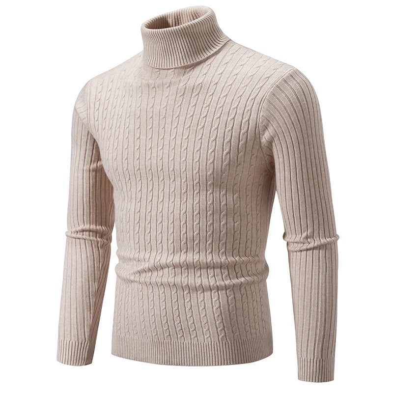 Men’s Wool Turtleneck – Casual Knitwear, Lightweight & Warm